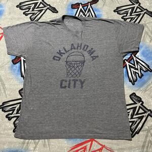 Oklahoma City Thunder Heritage Cotton Thin Mens L T Shirt